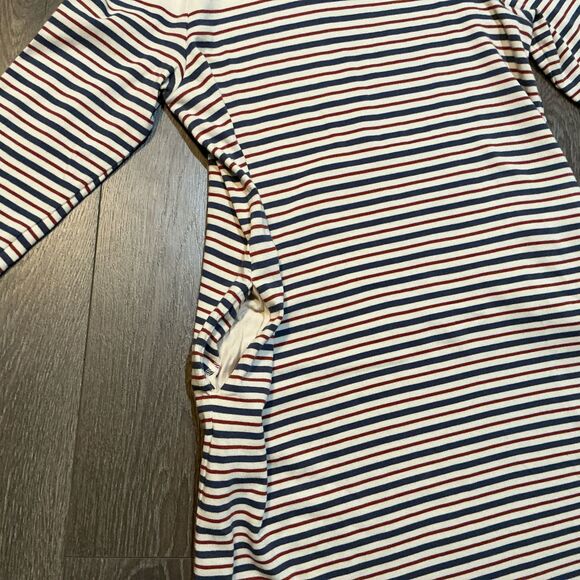 Marine Layer Women's Size Medium Nautical Striped 3/4 Sleeve April Tunic Dress - Picture 4 of 6